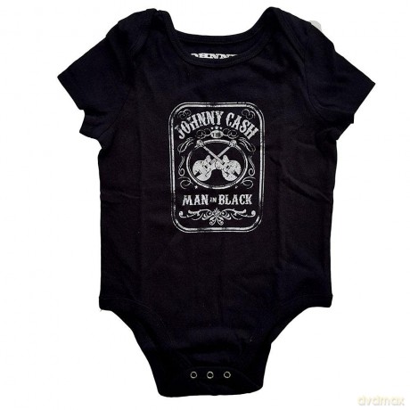 Johnny Cash: Kids Baby Grow: Man In Black (Black) (12-18 Months)