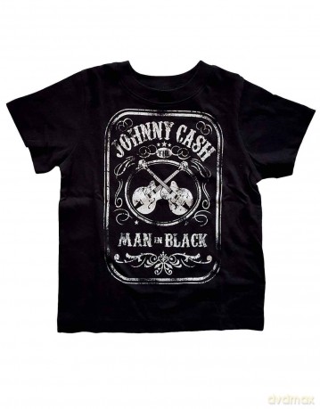 Johnny Cash: Kids Toddler T-Shirt: Man In Black (Black) (2 Years)