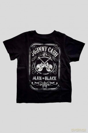 Johnny Cash: Kids Toddler T-Shirt: Man In Black (Black) (2 Years)