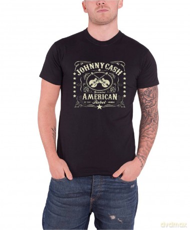 Johnny Cash: Men's Tee: American Rebel (Large)