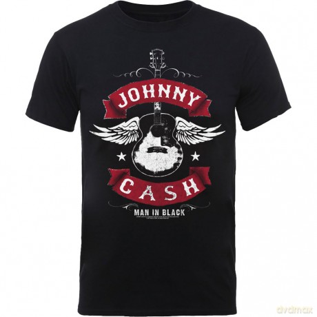 Johnny Cash: Men's Tee: Winged Guitar (X-Large)