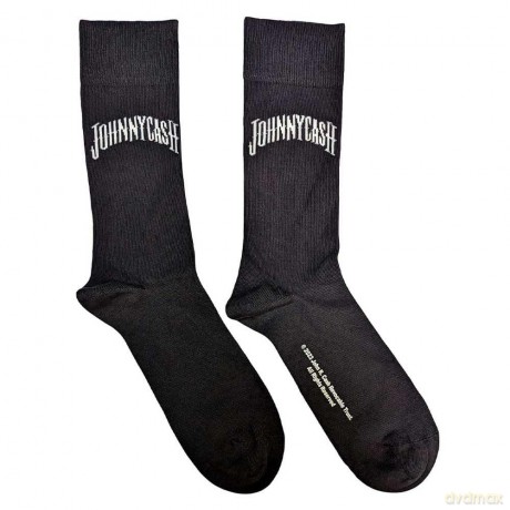 Johnny Cash: Unisex Ankle Socks: Man In Black Logo (Charcoal Grey) (UK Size 7 - 11)