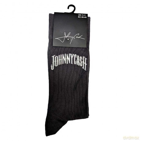 Johnny Cash: Unisex Ankle Socks: Man In Black Logo (Charcoal Grey) (UK Size 7 - 11)