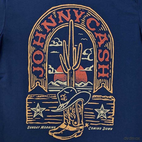 Johnny Cash: Unisex T-Shirt: Sunday Morning (Denim Blue) (XX-Large)