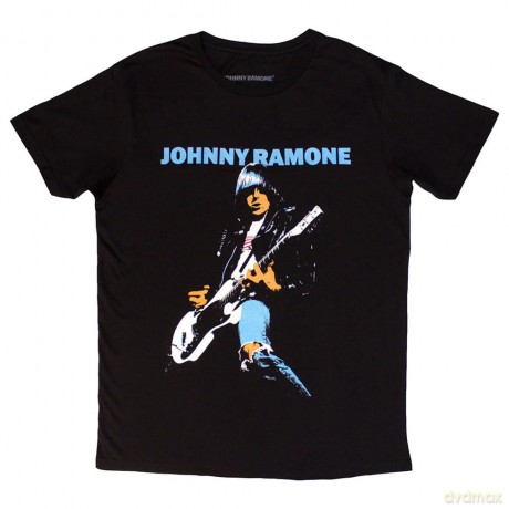 Johnny Ramone: Unisex T-Shirt: Ripped Denim (Black) (Medium)