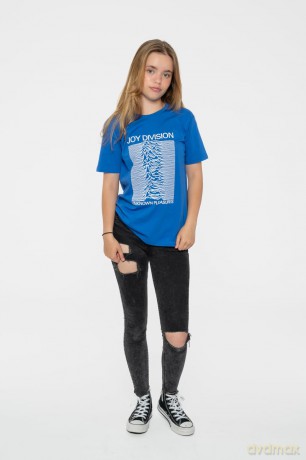 Joy Division: Kids T-Shirt: Unknown Pleasures (Blue) (3-4 Years)