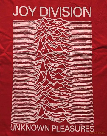 Joy Division: Ladies T-Shirt: Unknown Pleasures (Red) (Large)