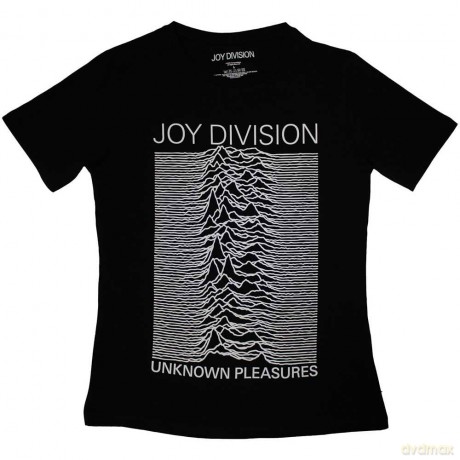 Joy Division: Ladies T-Shirt: Unknown Pleasures FP (Black) (Large)