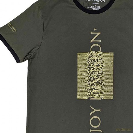 Joy Division: Unisex Ringer T-Shirt: Blended Pulse (Khaki Green) (Medium)