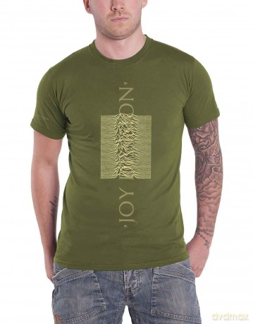 Joy Division: Unisex T-Shirt: Blended Pulse (Green) (Sleeve Print) (Small)