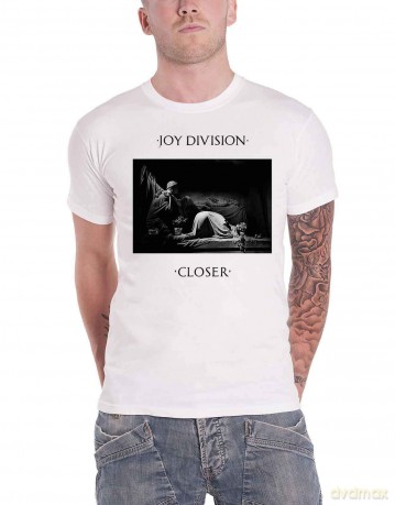 Joy Division: Unisex T-Shirt: Classic Closer (White) (Small)