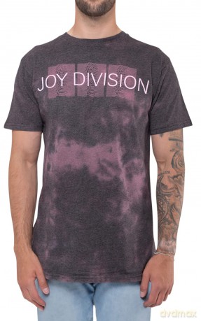 Joy Division: Unisex T-Shirt: Mini Repeater Pulse (Purple) (Wash Collection) (Large)