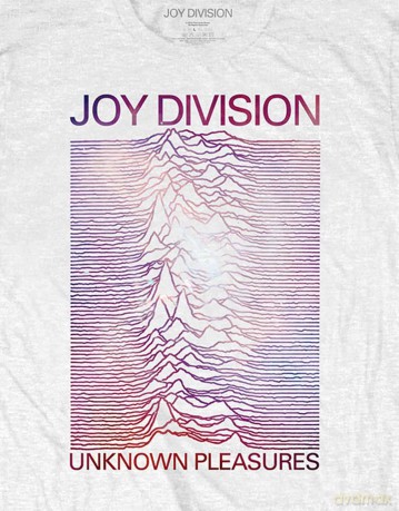 Joy Division: Unisex T-Shirt: Space - Unknown Pleasures Gradient (White) (X-Large)