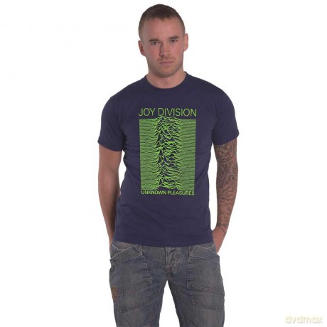 Joy Division: Unisex T-Shirt: Unknown Pleasures FP (Navy Blue) (Medium)