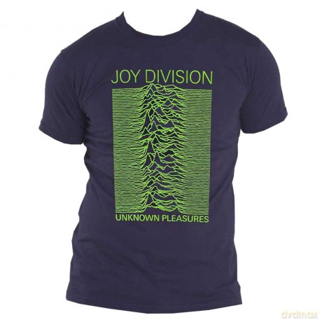 Joy Division: Unisex T-Shirt: Unknown Pleasures FP (Navy Blue) (Medium)