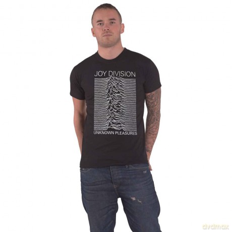 Joy Division: Unisex T-Shirt: Unknown Pleasures White On Black (Black) (Medium)