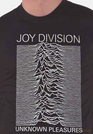 Joy Division: Unisex T-Shirt: Unknown Pleasures White On Black (Black) (X-Large)