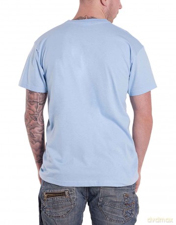 Joy Division: Unisex T-Shirt: Unknown Pleasures White On Blue (Light Blue) (Small)