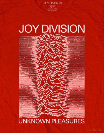 Joy Division: Unisex T-Shirt: Unknown Pleasures White On Red (Red) (Medium)