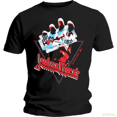 Judas Priest: Men's Tee: British Steel Hand Triangle (X-Large)