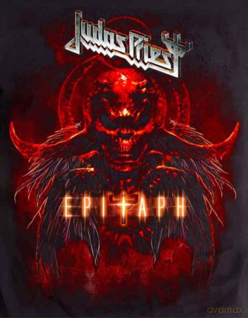 Judas Priest: Men's Tee: Epitaph Red Horns (Large)