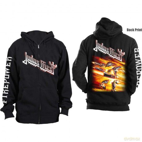 Judas Priest: Men's Zipped Hoodie: Firepower (Back Print) (Small)