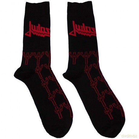 Judas Priest: Unisex Ankle Socks: Trident Pattern (Black) (UK Size 7 - 11)
