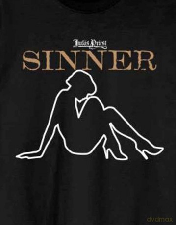 Judas Priest: Unisex T-Shirt: Sin After Sin Sinner Slogan Lady (Black) (Large)