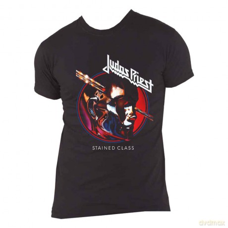 Judas Priest: Unisex T-Shirt: Stained Class Album Circle (Black) (Large)