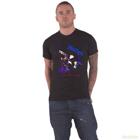 Judas Priest: Unisex T-Shirt: Stained Class Purple Mixer (Black) (Large)