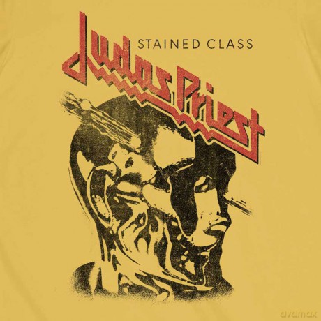 Judas Priest: Unisex T-Shirt: Stained Class Vintage Head (Yellow) (Medium)