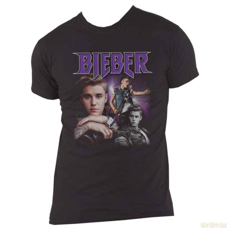 Justin Bieber: Unisex T-Shirt: JB Homage (Black) (Large)