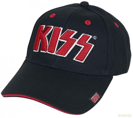 Kiss: KISS Baseball Cap: Red on White Logo