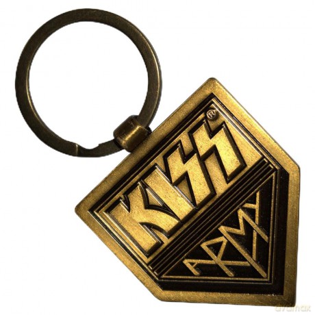 Kiss: KISS Keychain: Gold Army Pennant (Double Sided)