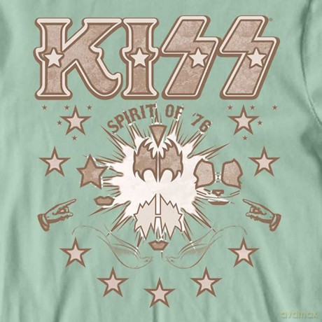 Kiss: KISS Ladies Crop Top: Spirit of '76 (Green) (Small)