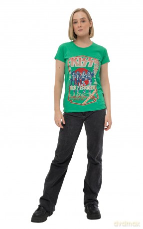 Kiss: KISS Ladies T-Shirt: Destroyer Tour '78 (Green) (Medium)