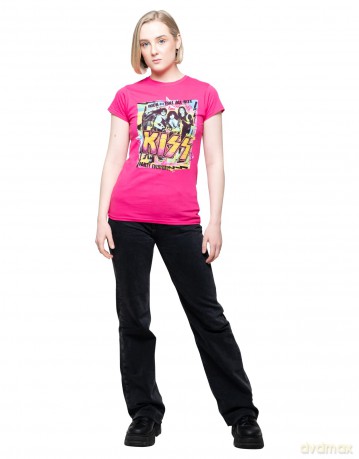 Kiss: KISS Ladies T-Shirt: Party Every Day (Heliconia Pink) (Small)