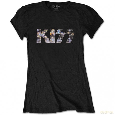 Kiss: KISS Ladies Tee: Logo (Diamante) (Medium)