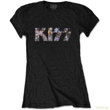 Kiss: KISS Ladies Tee: Logo (Diamante) (X-Large)