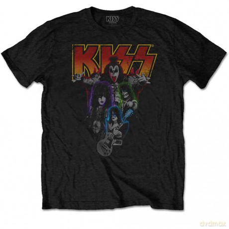 Kiss: KISS Men's Tee: Neon Band (Large)