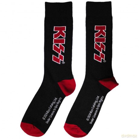 Kiss: KISS Unisex Ankle Socks: Red Logo (Black) (UK Size 6 - 11)