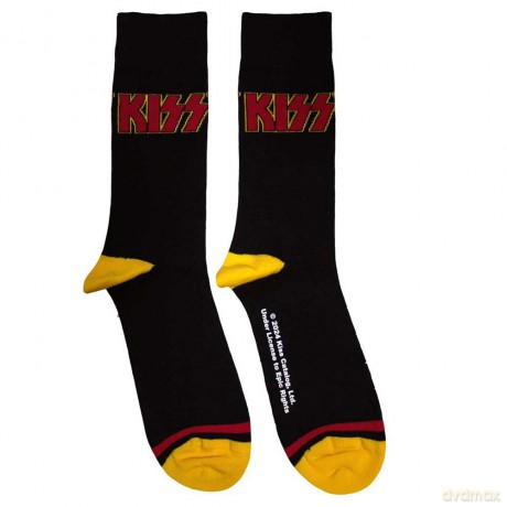 Kiss: KISS Unisex Ankle Socks: Red Logo Single Stripe (Black) (UK Size 7 - 11)