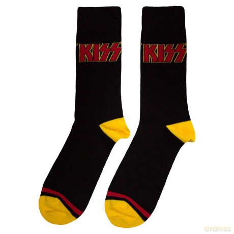 Kiss: KISS Unisex Ankle Socks: Red Logo Single Stripe (Black) (UK Size 7 - 11)