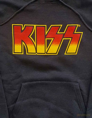 Kiss: KISS Unisex Pullover Hoodie: Classic Logo (Charcoal Grey) (Medium)