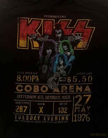 Kiss: KISS Unisex Pullover Hoodie: Cobra Arena '76 (Black) (X-Large)
