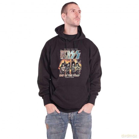 Kiss: KISS Unisex Pullover Hoodie: End Of The Road Final Tour (Black) (Medium)