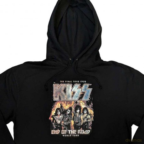 Kiss: KISS Unisex Pullover Hoodie: End Of The Road Final Tour (Black) (Medium)