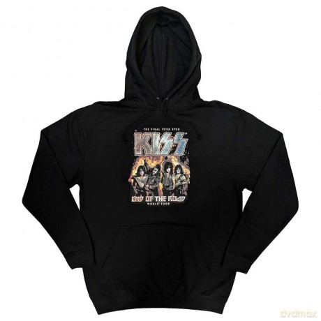 Kiss: KISS Unisex Pullover Hoodie: End Of The Road Final Tour (Black) (X-Large)