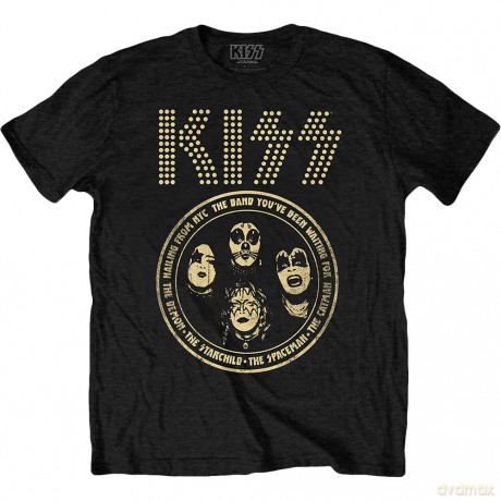 Kiss: KISS Unisex T-Shirt: Band Circle (Black) (Large)