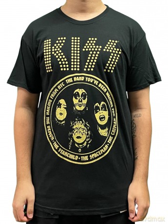 Kiss: KISS Unisex T-Shirt: Band Circle (Black) (Small)
